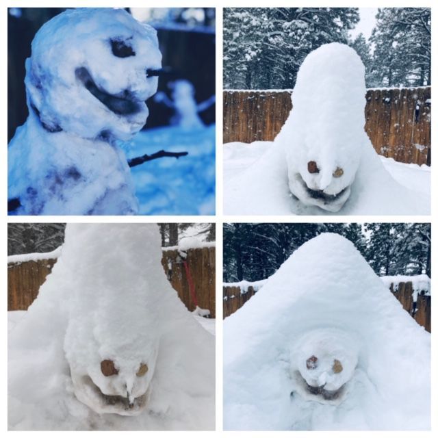 Making creepy snowmen